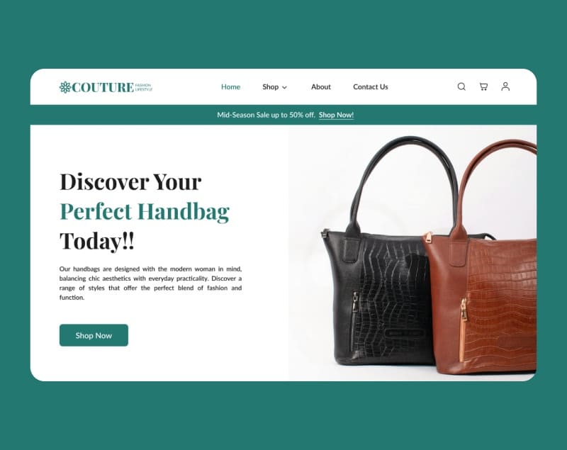 E-Com website for Handbags